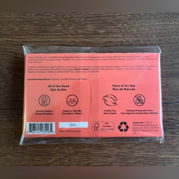 🔥4/$20 NWT boscia Green Tea Blotting Linens - Picture 3 of 4